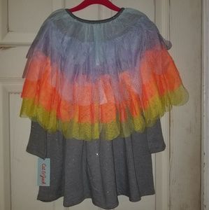 NWT - Cat & Jack Ruffle Cape Dress